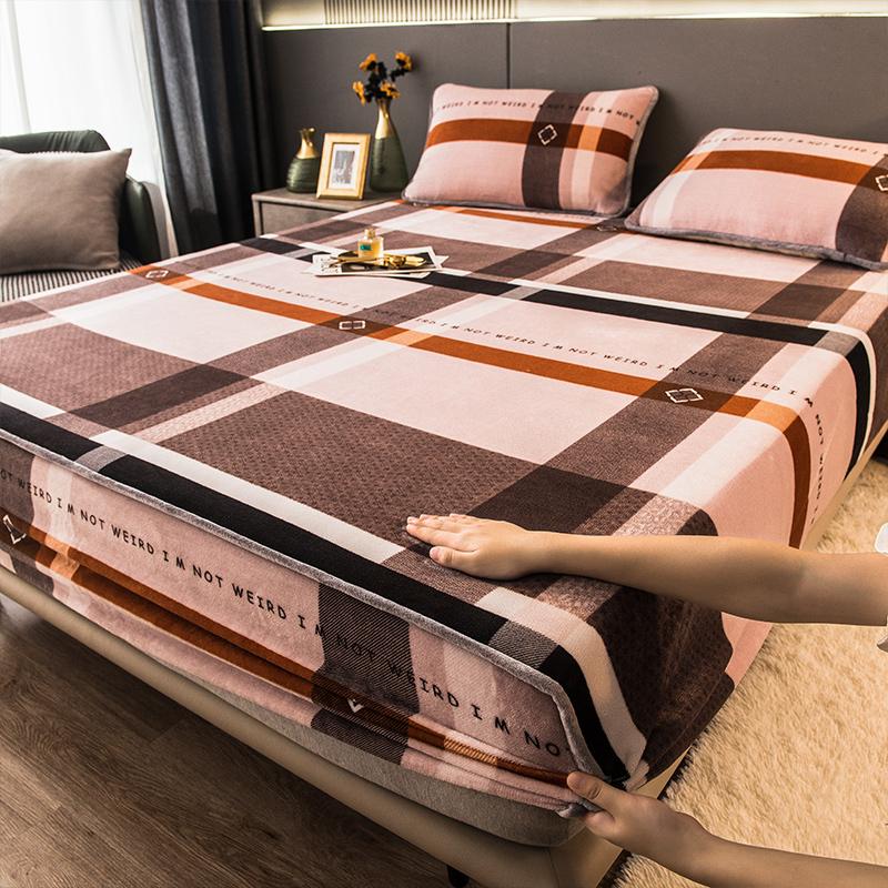 Sang Trọng Nữ Hoàng Trang Bị Tấm Thun Dày Màu Xám Mềm Ga Giường Chống Trơn Trượt Cao Cấp Giường Đôi Miếng Lót Nệm Có Với sâu Bỏ Túi