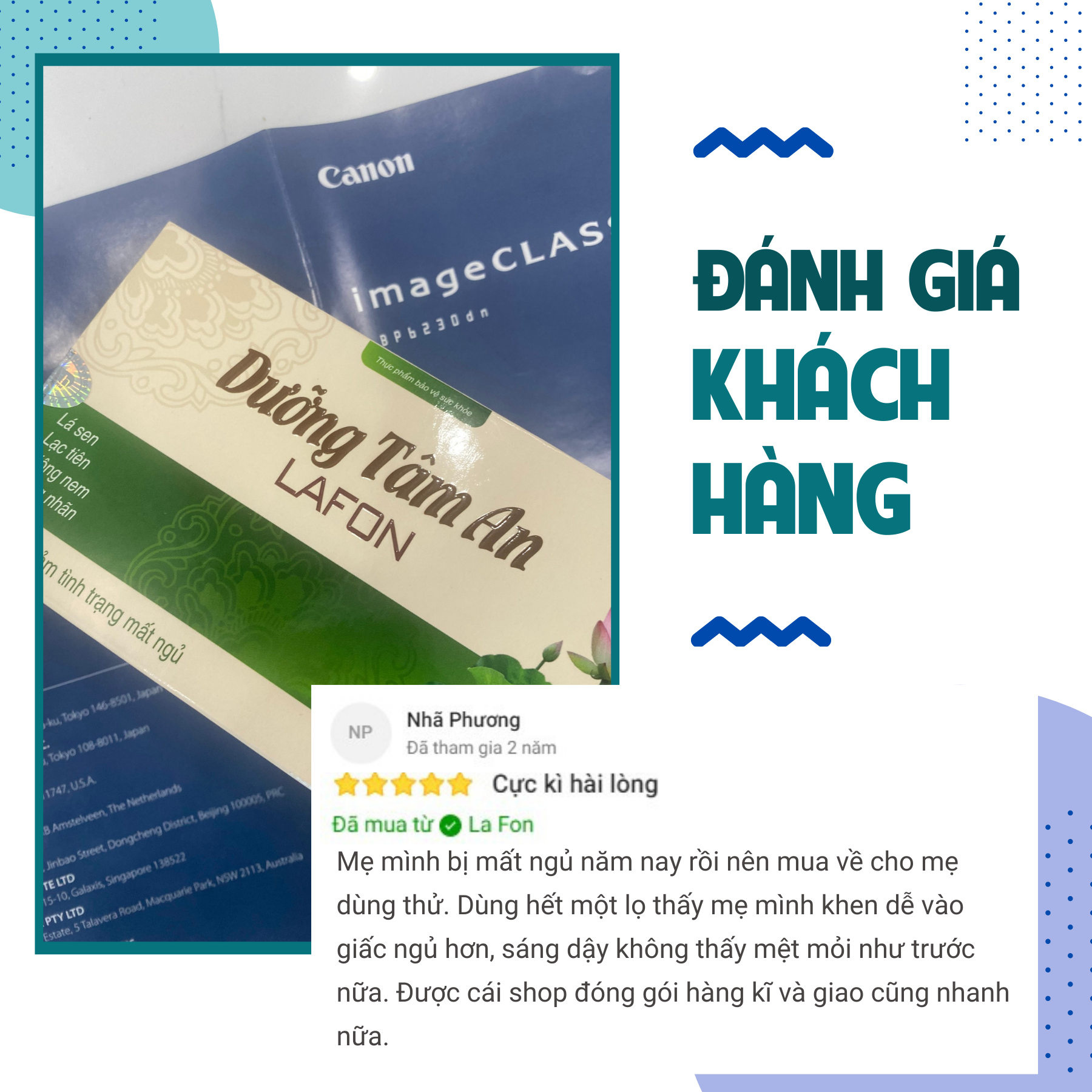 Viên uống hỗ trợ mất ngủ, giúp ngủ ngon và sâu giấc Dưỡng Tâm An Lafon (vỉ 30 viên)