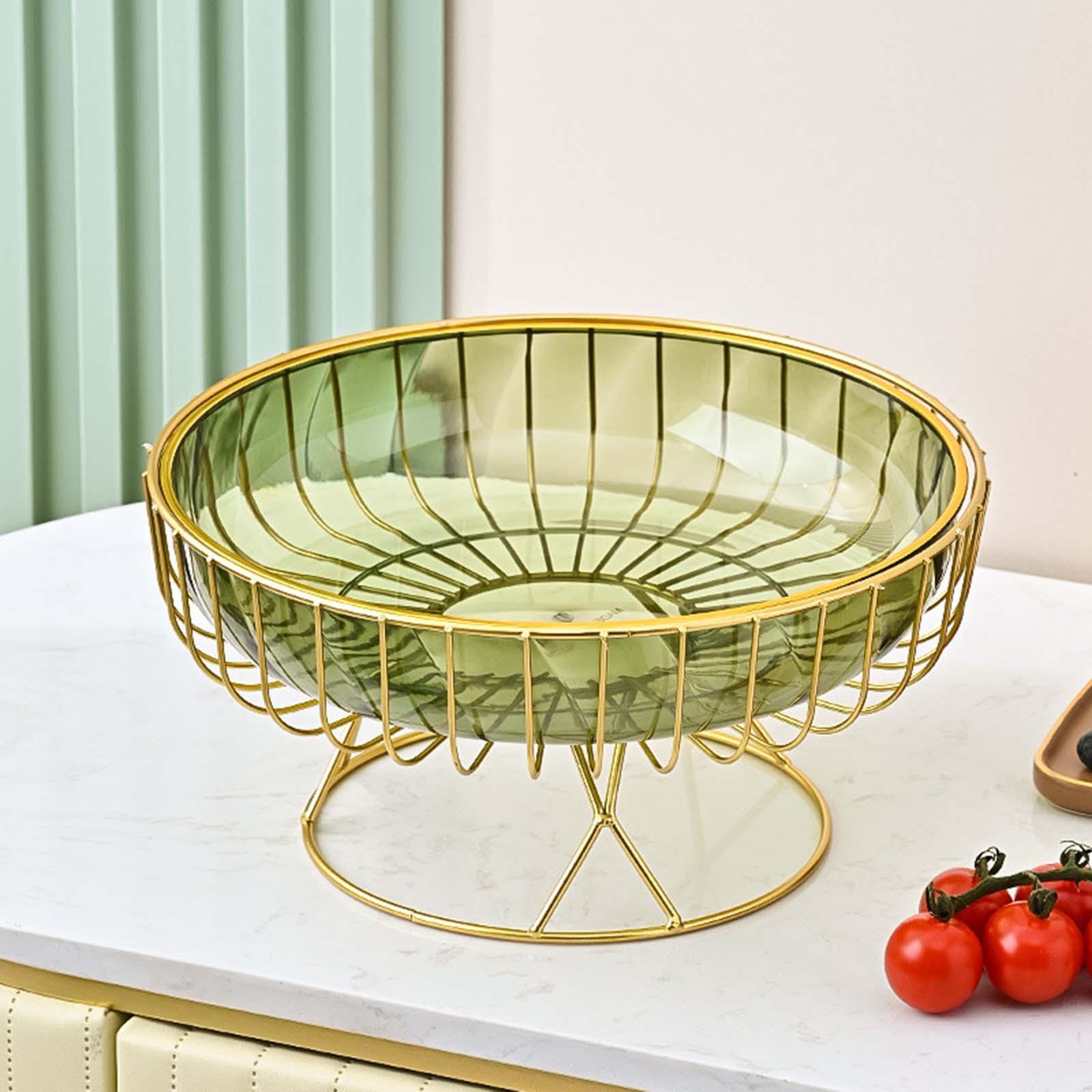 Metal Wire Fruit Storage Basket Snack Vegetables Serving Bowl Basket Holder Fruit Bowl for Table Centerpiece Kitchen Tabletop