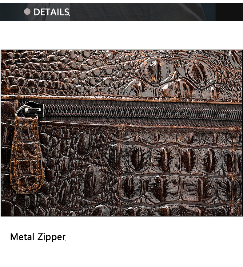 Túi xách nam DA BÒ THẬT họa tiết cá sấu – BEE GEE CCS5549