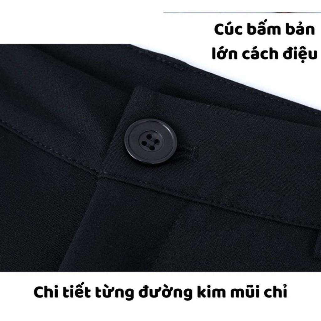 Quần baggy công sở nữ chất vải tuyết mưa co giãn nhẹ cạp cao, quần baggy nữ tây từ 42kg dến 62kg