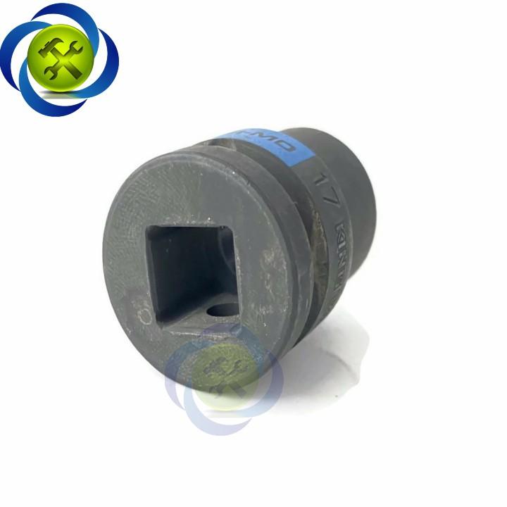 Tuýp 17mm 1/2 Kingtony 453017M loại ngắn 12 cạnh màu đen