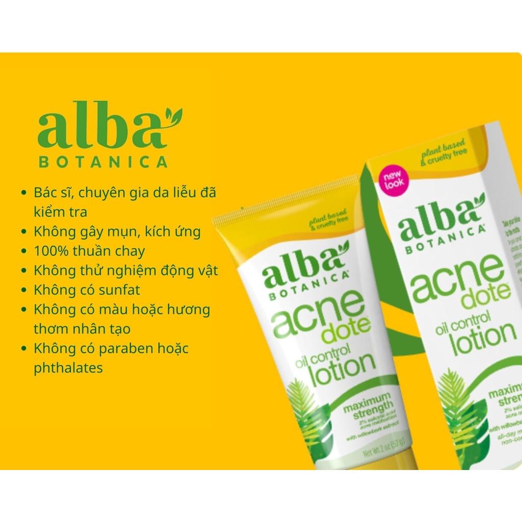 Kem kiểm soát dầu cho da mụn ALBA BOTANICA ACNEDOTE OIL CONTROL LOTION
