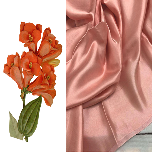 Vải Lụa Tơ Tằm màu nude may áo dài, dệt thủ công, khổ rộng 90cm, mềm mượt &amp; thoáng mát