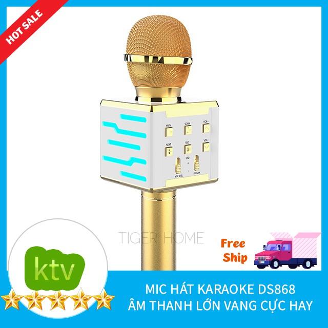 Mic Karaoke Ds 868 - 858 Kết Đa Chức năng Kết nối TV, MTB,ĐT,.....kiêm loa bluetooth- kết nối Ra Loa thùng 2021