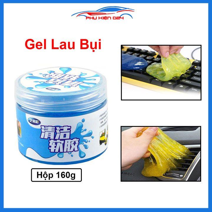 Slime, gel silicone lau bụi bẩn bàn phím, nội thất ô tô hai loại túi hộp 70g/160g