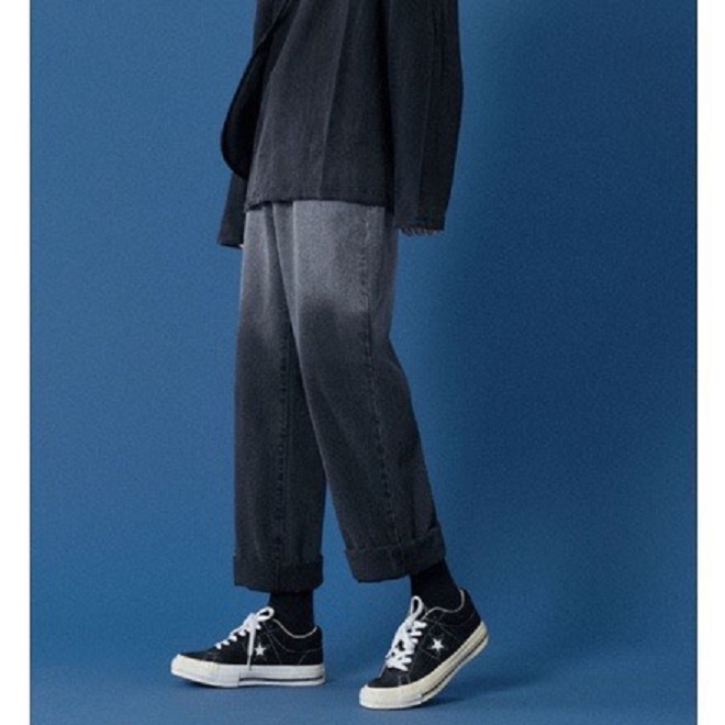 Quần jean nam BASIC ống suông rộng dáng baggy Wash 2 màu