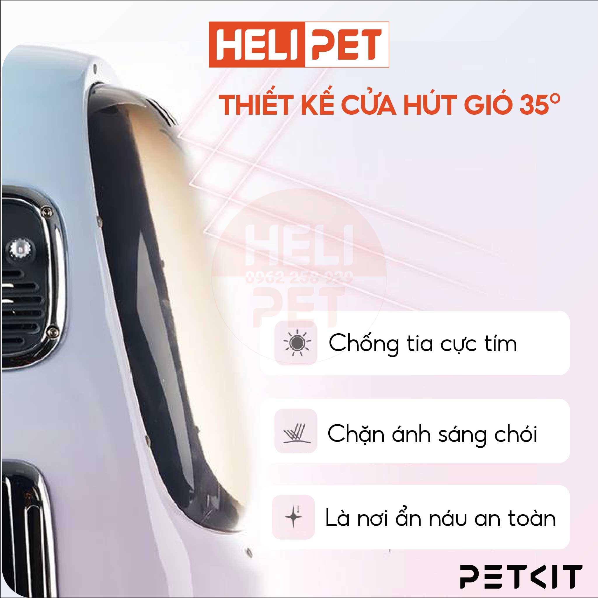 Balo Petkit Điều Hoà Thông Minh Cho Thú Cưng Petkit Breezy ver 2 New 2023 - HeLiPet