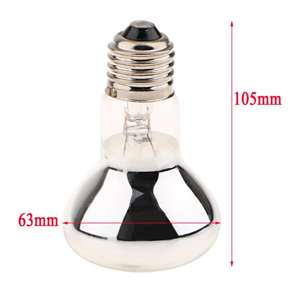 2x Reptile Heat Basking Lamp Light Bulb Breeding Heat Lamp Bulb Heat Emitter