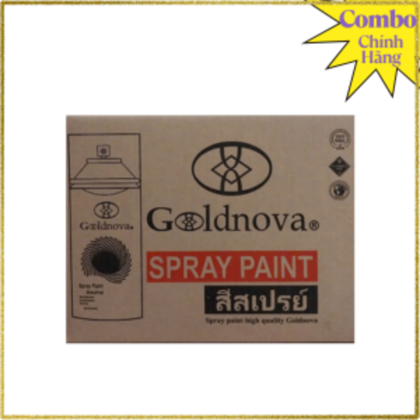 Sơn Xịt Màu Thông Dụng Goldnova-1 Hộp; Hộp =12 lon/400ml; Đủ Màu