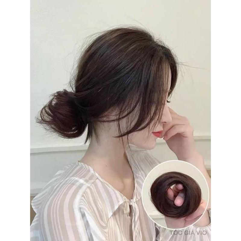 Tóc búi cột thẳng tóc giả