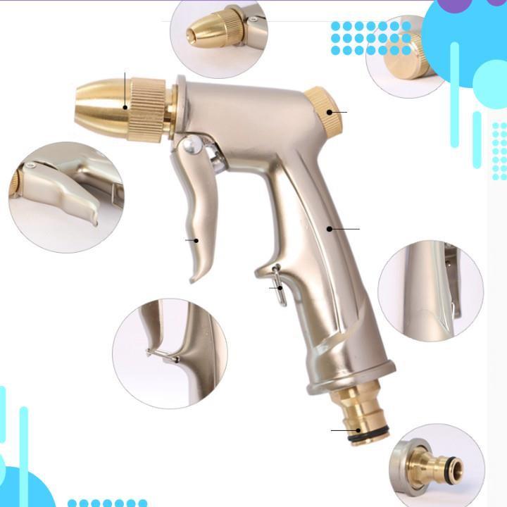 Bộ dây vòi xịt ️bơm nước phun sương️ , tăng áp 3 lần, loại 20m 206701-1 đầu đồng,cút,+ đai