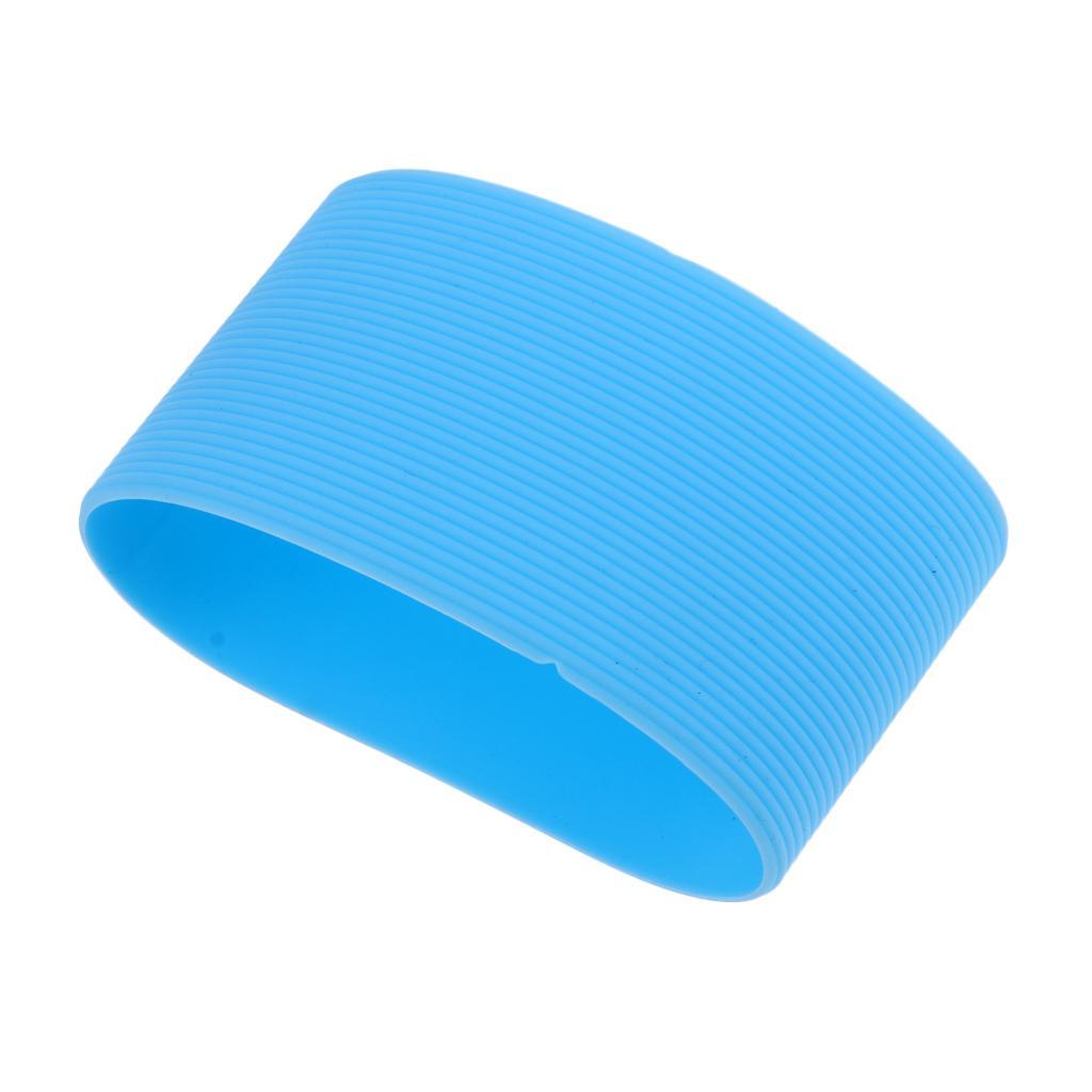 9Pcs Outdoor Silicone Insulation Non-slip Water Bottle Mug Cup Sleeve