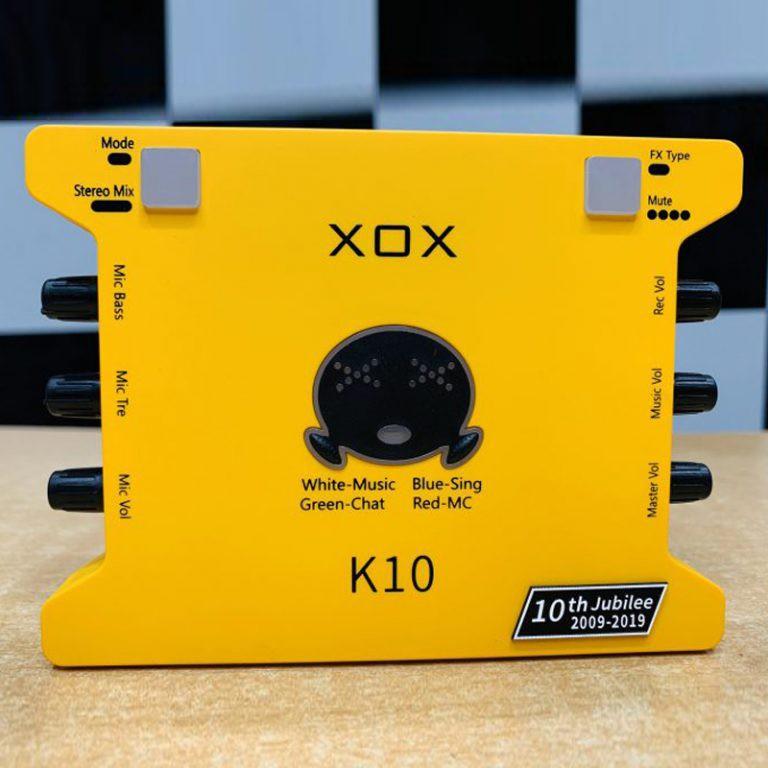 Sound card XOX K10 phiên bản 10th jubilee - nâng cấp mới nhất đến từ XOX Chuyên dùng livestream, karaoke online, thu âm