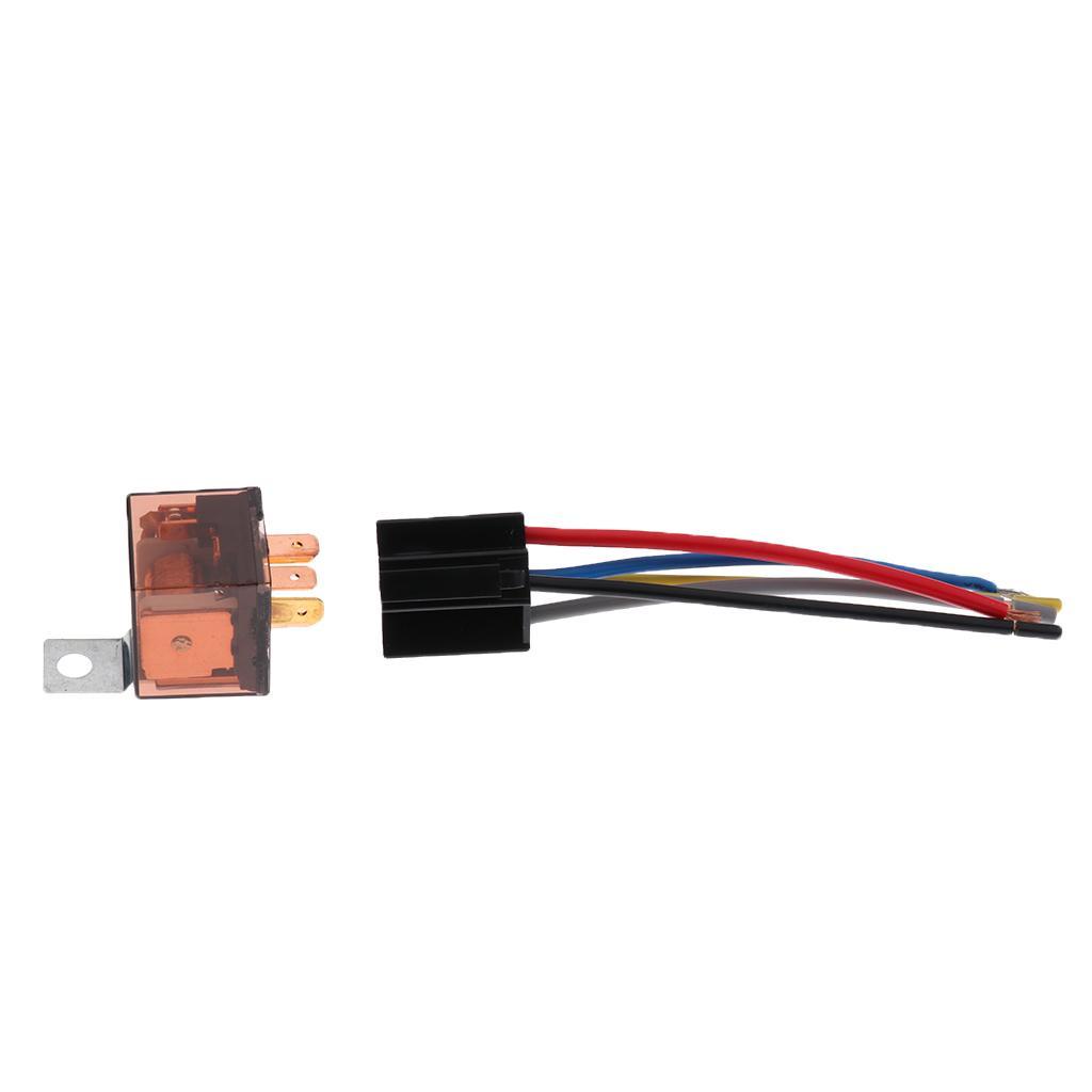 3 Sets 12V 80A SPDT Automotive Car 5Pin Relay and 5 Wires Harness Socket Kit