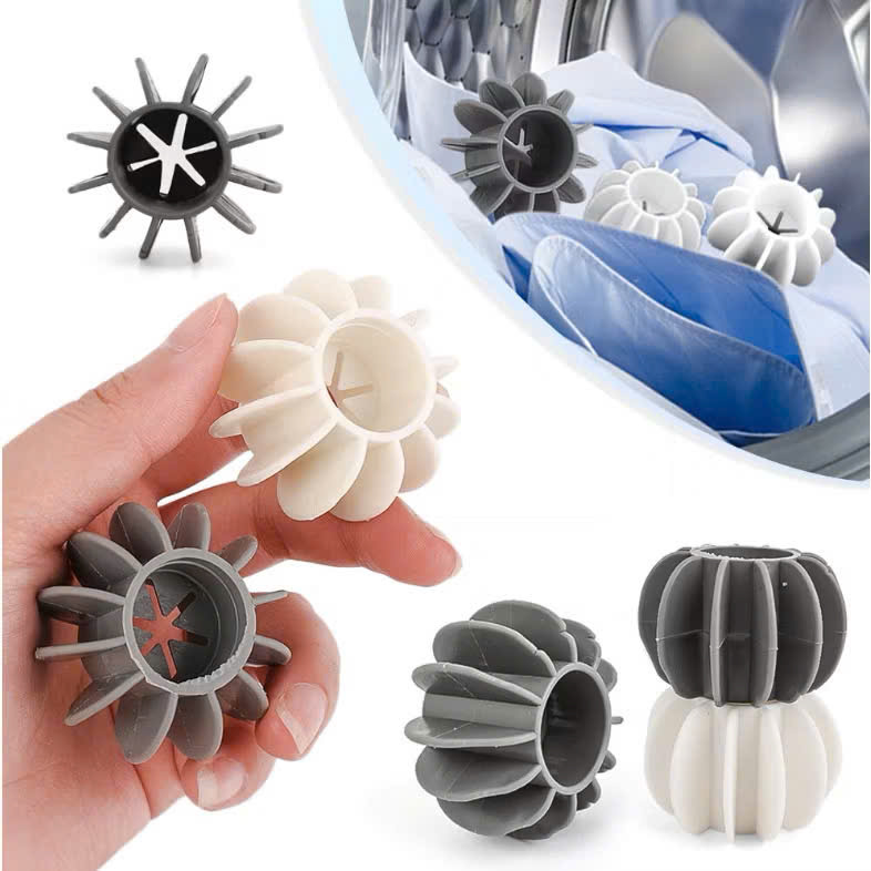 Combo 10 Bóng Giặt Làm Thẳng Quần Áo Thế Hệ 3, Cầu Gai Hỗ Trợ Giảm Nhăn và Đánh Bay Vết Bẩn - HÀNG CHÍNH HÃNG MINIIN