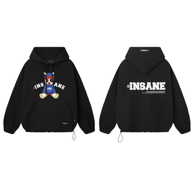 Áo hoodie INSANE l Freaky Bear tay dài hoạ tiết hoạt hình thời trang cho nam nữ Phong Cách Hàn Quốc ĐộC ĐáO, ÁO KHOÁC NỈ NGOẠI (Ảnh Thật)