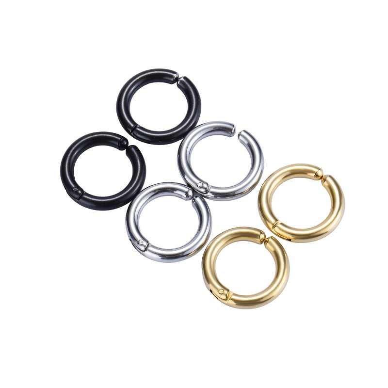 Khuyên Tai Nam Không Cần Bấm Lỗ inox 316L, Khuyên Vành Tai Tròn Cho Nam