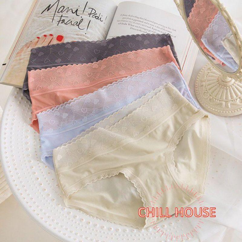 MỚI*Quần Lót SU LỤA Siêu MÁT Phối Ren dấu Đường May Quyến Rũ - CHILLHOUSE