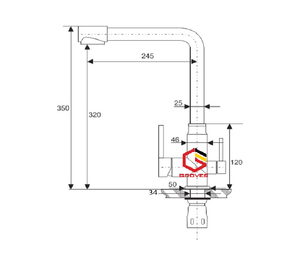 VÒI NƯỚC KB 3009 RO