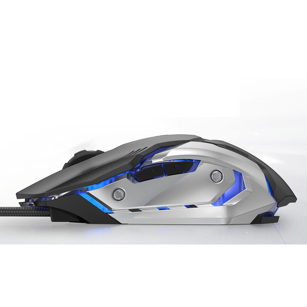 Chuột chơi game 3200 DPI có dây 4 mức DPI có thể điều chỉnh / 6 nút có thể lập trình / Đèn thở 4 màu /