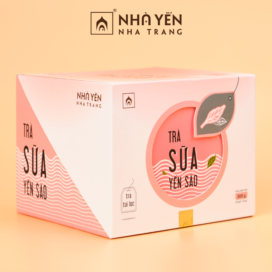 Trà Sữa Yến Sào - Nhà Yến Nha Trang - Hộp 10 Gói - Trà Túi Lọc - Trà Sữa Gói - Trà Thanh Nhiệt - Trà Yến - Hàng Chính Hãng