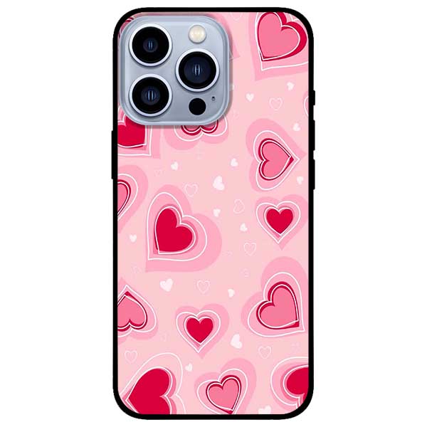 Ốp lưng dành cho Iphone 13 Mini - Iphone 13 - Iphone 13 Pro -  Iphone 13 Pro Max - Tim Hồng Valentine