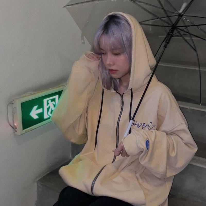 Áo khoác vintage sadstory hoodie Zipper áo khoác dây kéo sad boiz vintage sadboiz full tag Hany shop