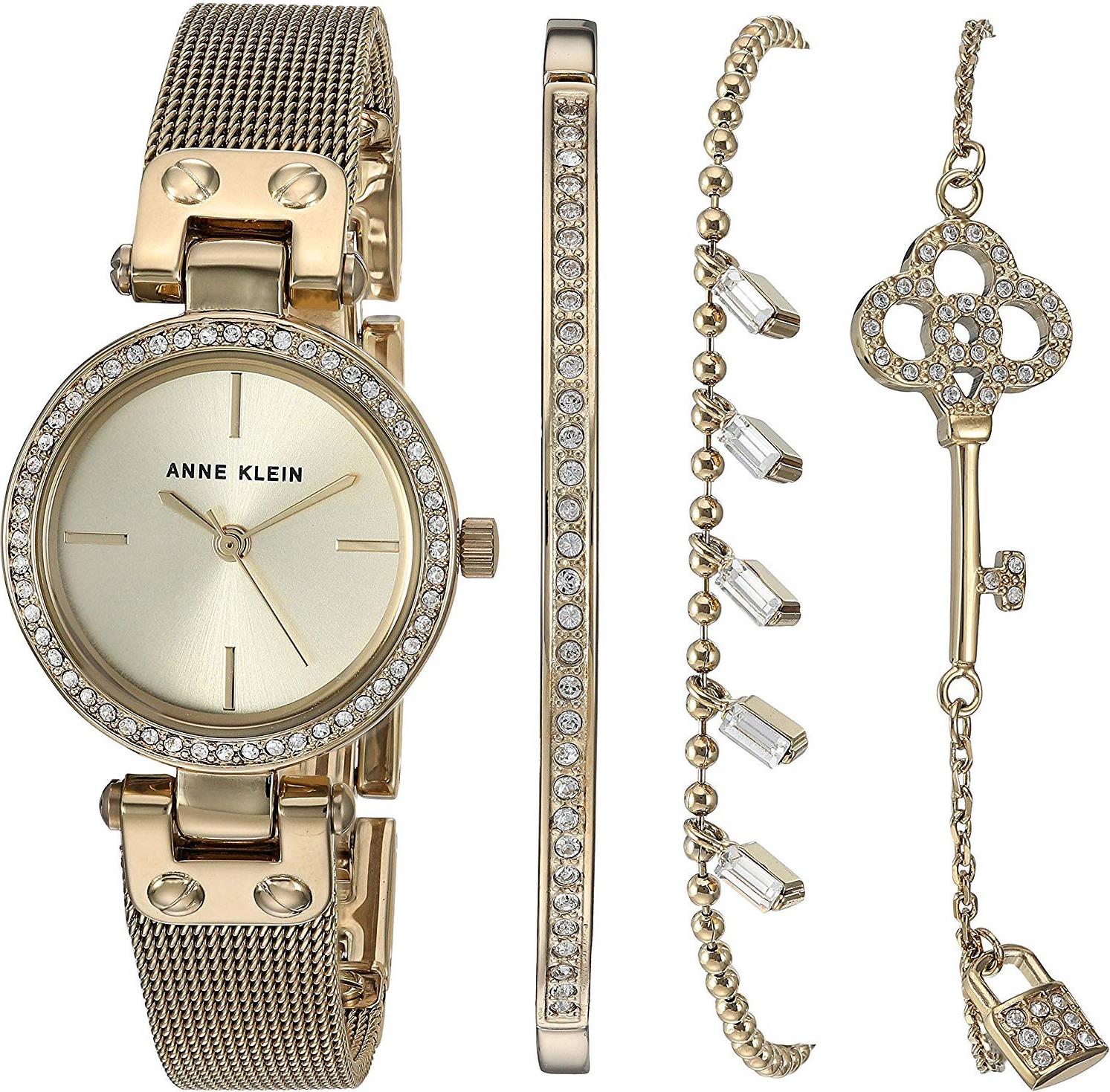 Bộ đồng hồ và vòng tay nữ ANNE KLEIN 3424GBST