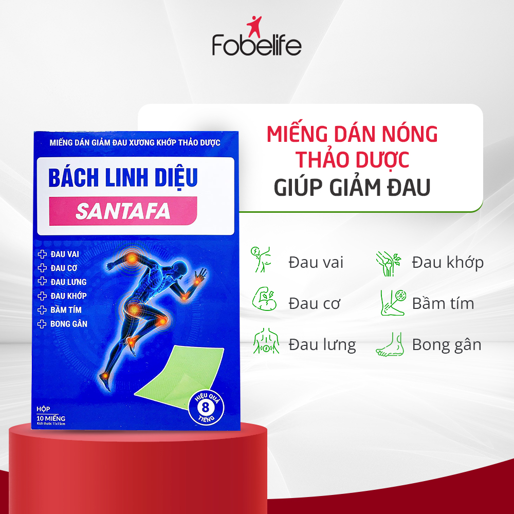 Miếng Dán Giảm Đau Nhức Lưng Cổ Vai Gáy Đau Nhức Cơ Xương Khớp ( Hộp 10 miếng )