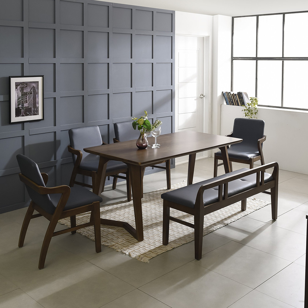 Bộ Bàn Ghế Ăn Hàn Quốc Han's Furniture LENUS B4C - Xanh Navy