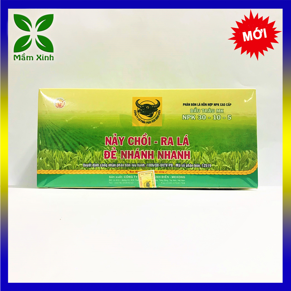 Phân Bón Nảy Mầm, Ra Lá Đầu Trâu MK 30-10-5 , Đẻ Nhánh Nhanh, Nảy Chồi, Ra Lá, Phân Bón Lá
