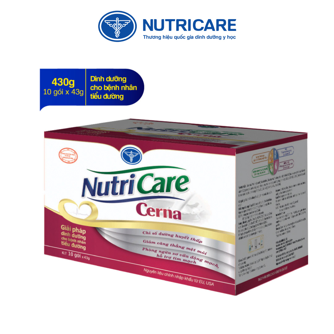 01 hộp sữa Nutricare Cerna 430g - Dinh dưỡng cho người tiểu đường, đái tháo đường