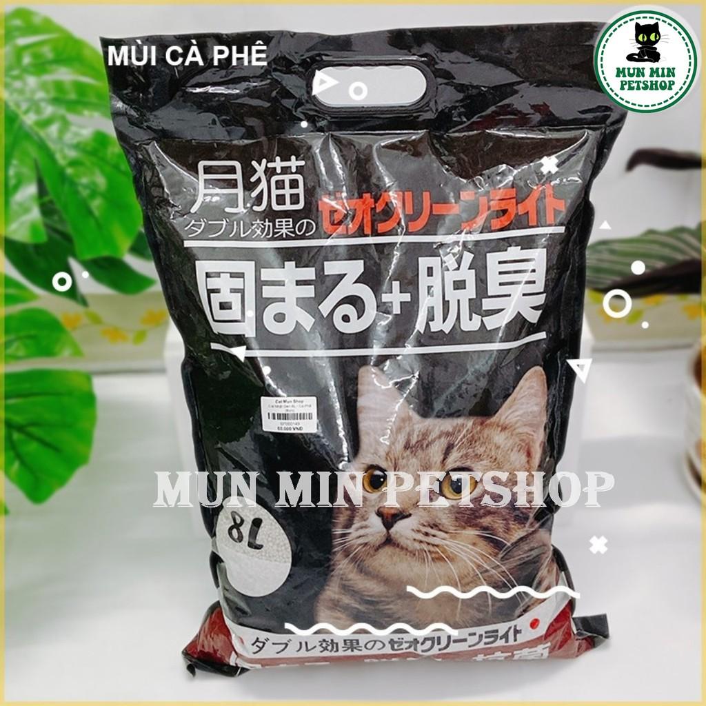Cát vệ sinh mèo Cát NHẬT BẢN 8L BỊCH ĐEN MOONCAT siêu vón, mùi thơm, khử mùi tốt, thành phần tự nhiên