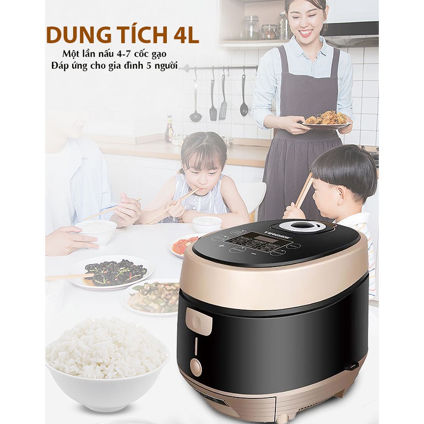 Nồi Cơm Điện IH Tách Đường Tiross TS9911 - Vàng Kim - Hàng Chính Hãng