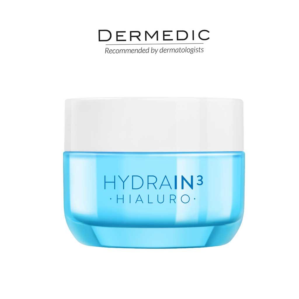 Kem dưỡng ẩm ban đêm dành cho da khô mất nước Dermedic Hydrain3 Hialuro Cream Gel Ultra Hydrating 50g