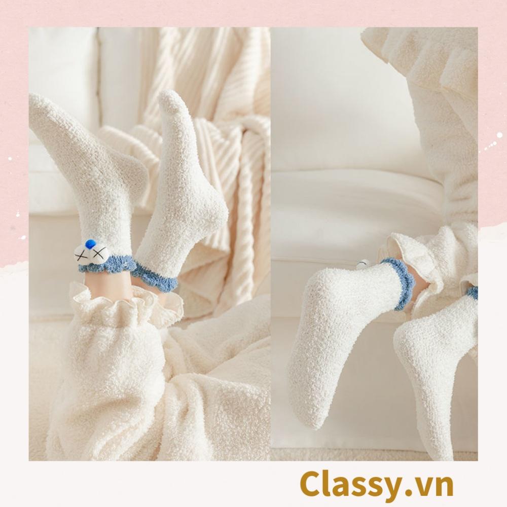 Classy Tất bông cổ cao, vớ bông cổ cao siêu giữ ấm, họa tiết ngộ nghĩnh G1428