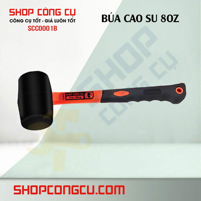 Búa cao su cán nhựa 8oz SCC0001B