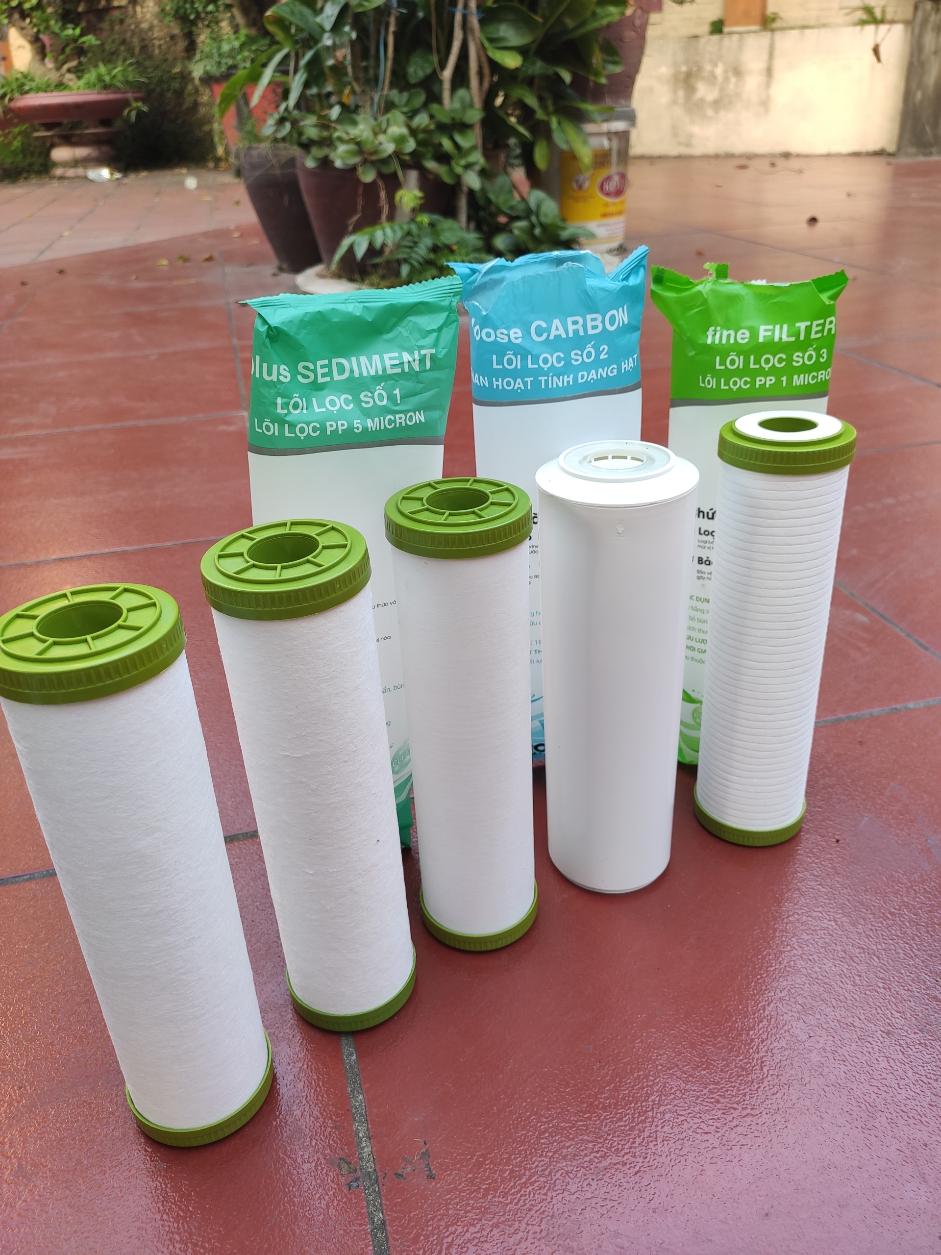Bộ 5 lõi lọc nước số 1,2,3 LÕI LỌC THÔ dùng cho máy lọc nước R.O kangaroo aqua sanaky