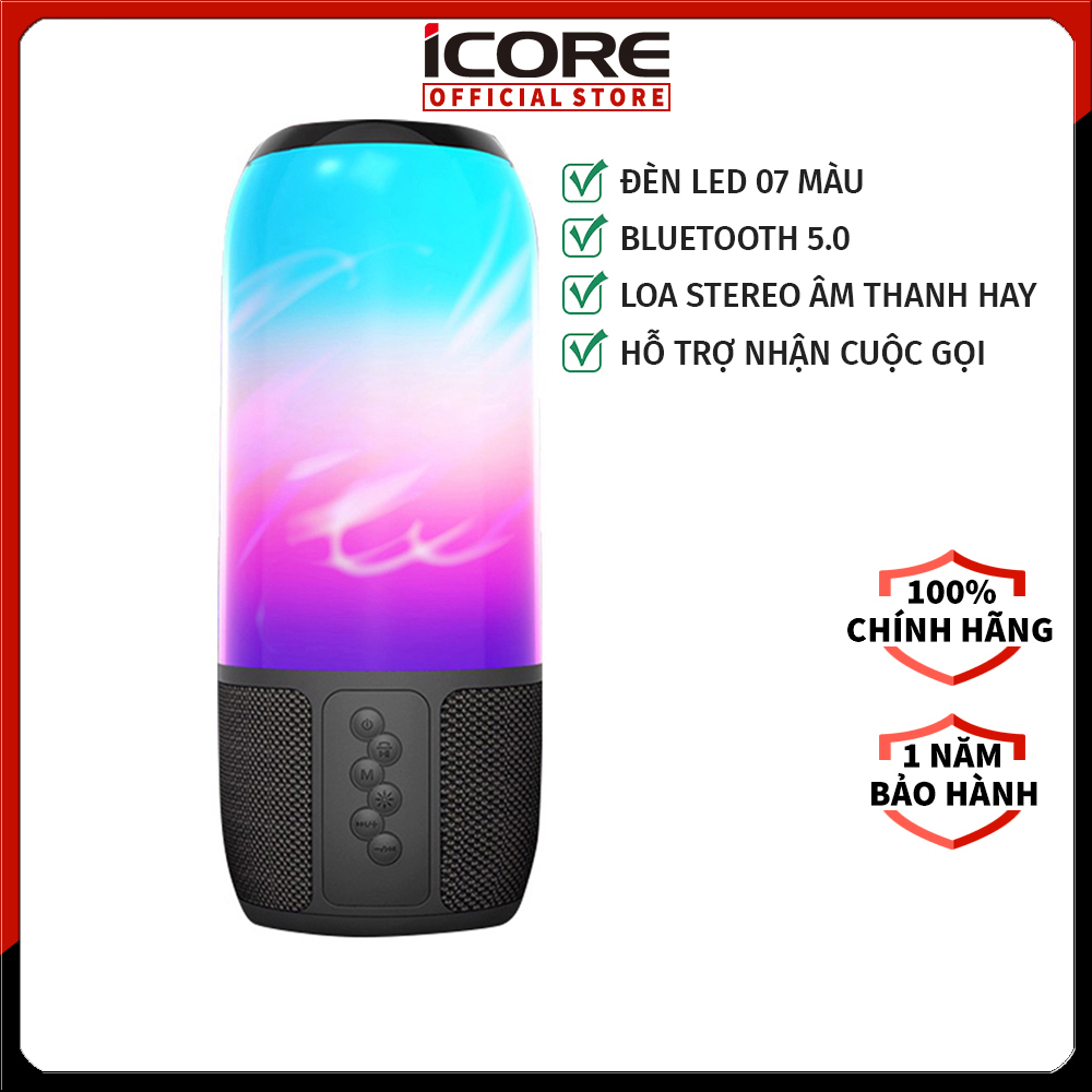 Loa Bluetooth có đèn iCore B800 - Hàng Chính Hãng