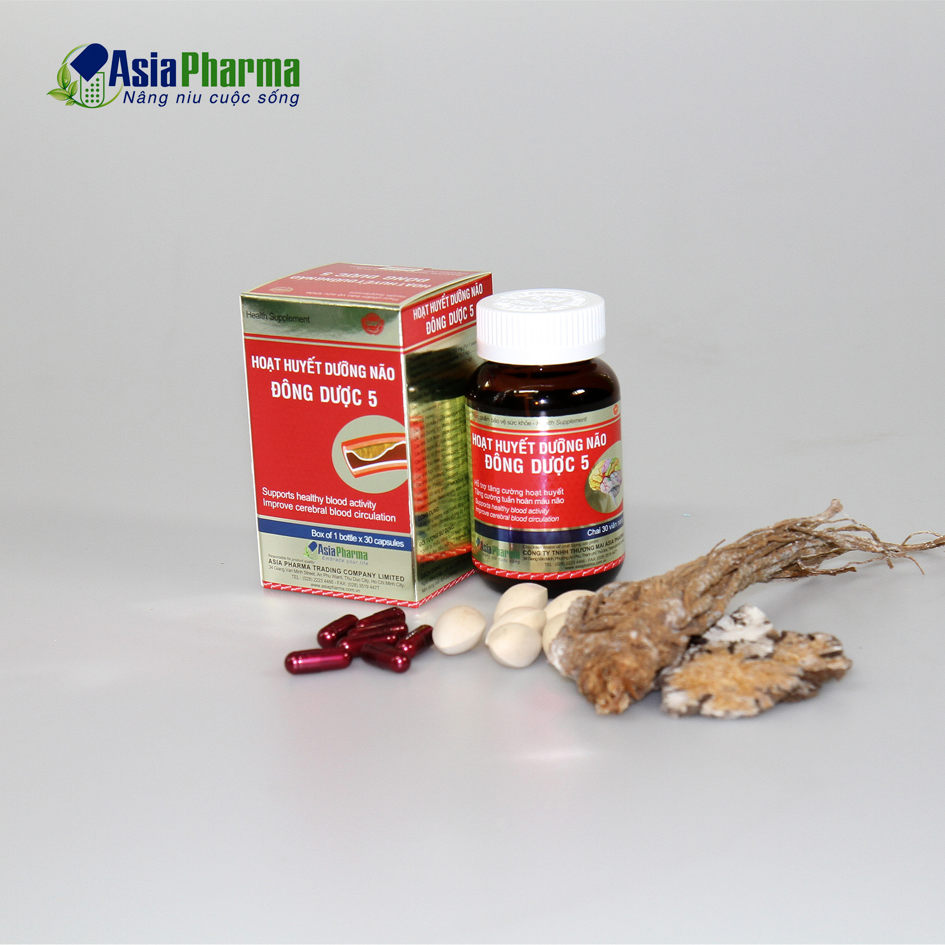 Combo 12 hộp viên uống hoạt huyết dưỡng não đông dược 5 hỗ trợ thiểu năng tuần hoàn não, giảm đau đầu, thực phẩm chức năng bổ não