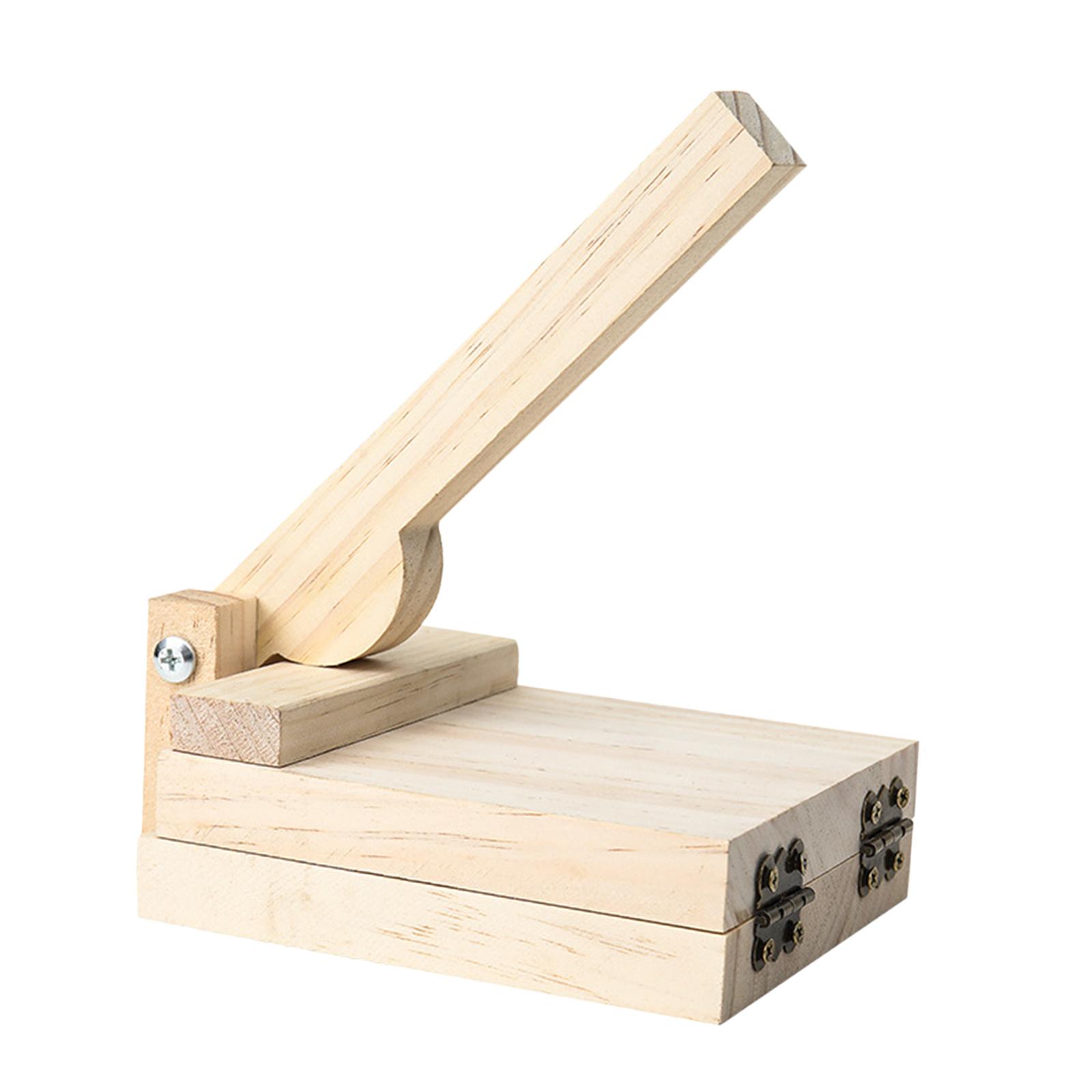 Wooden Tortilla Paste Press Manual Dumpling Presser Pizza Maker Baking Square