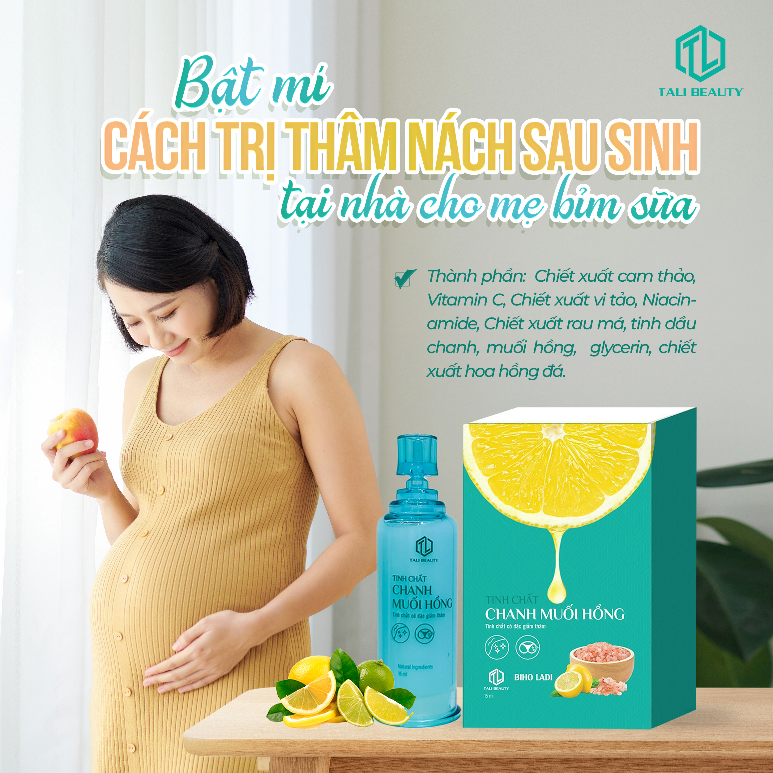 Tinh chất chanh muối hồng - giảm thâm nách, mông, bẹn