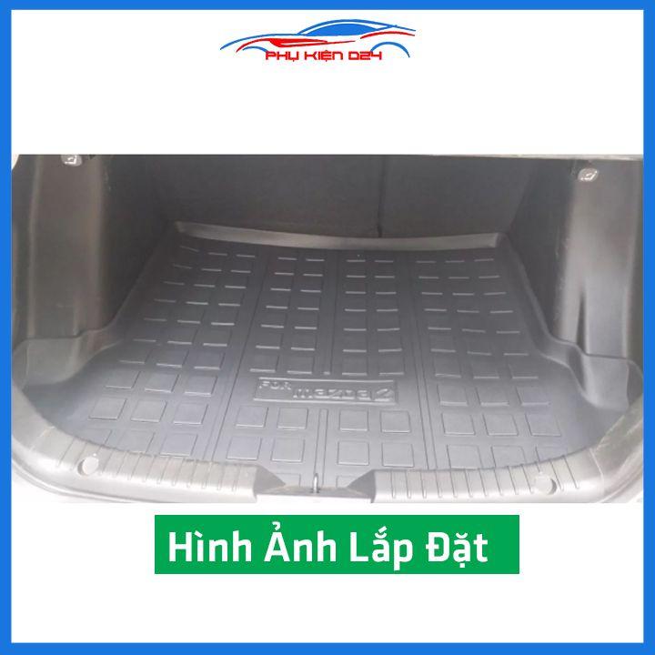 Thảm nhựa lót cốp Mazda 2 Sedan 2015-2016-2017-2018-2019-2020-2021-2022 nhựa dẻo dày dặn đàn hồi tốt