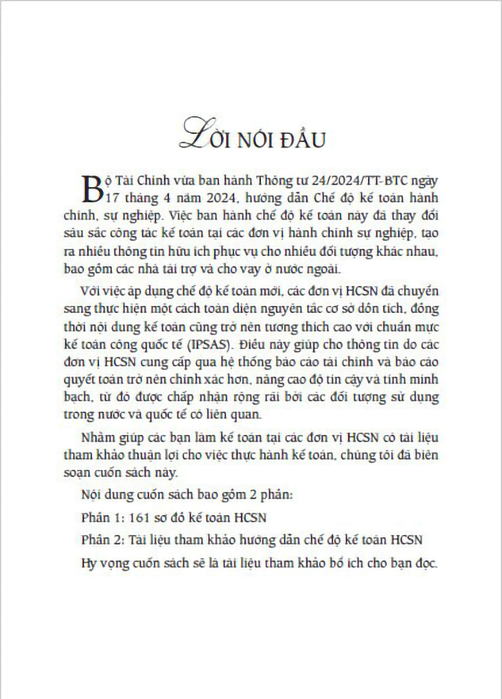 Hướng Dẫn Thực Hành 161 Sơ Đồ Kế Toán Hành Chính, Sự Nghiệp (Theo Thông Tư Số:24/2024/TT-BTC)