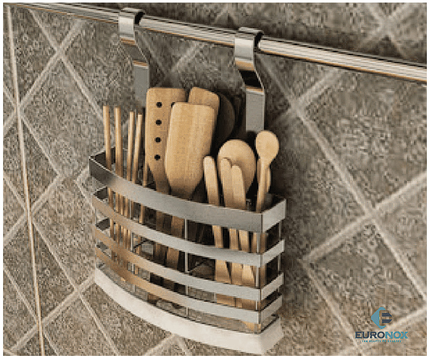 Giá muỗng đũa treo ngoài nan dẹt Hanging Kitchen baskets for spoon, chopsticks with Flat-bar