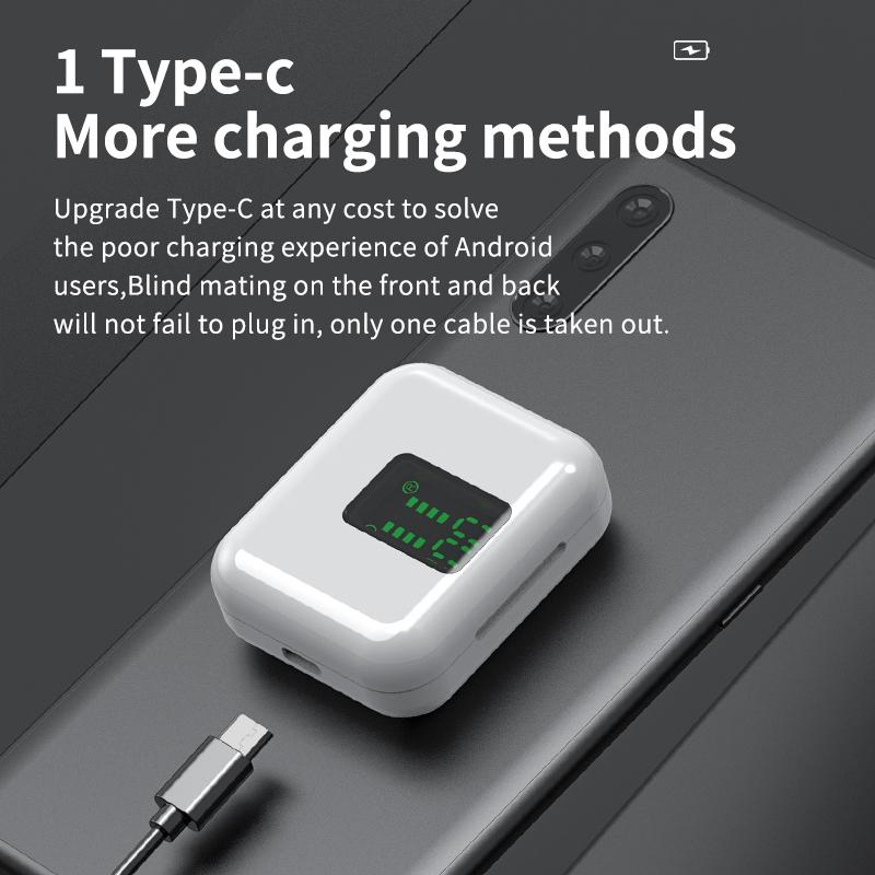 Mini TWS Bluetooth 5.1 Tai Nghe Không Dây Tai Nghe Hifi Stereo Thể Thao Chống Nước Không Dây Tai Nghe Tai Nghe Có Micro