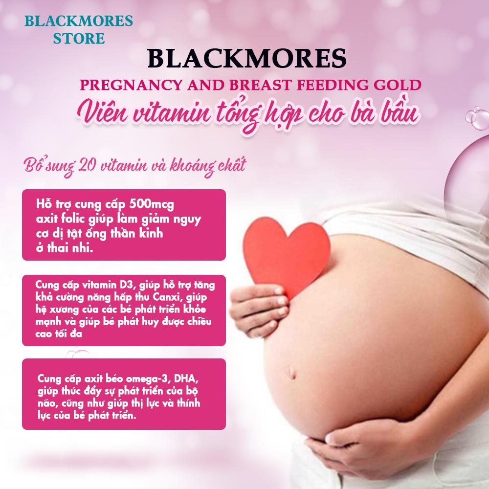 Viên uống bổ sung vitamin tổng hợp cho bà bầu Blackmores Pregnancy And Breast Feeding Gold 60 viên
