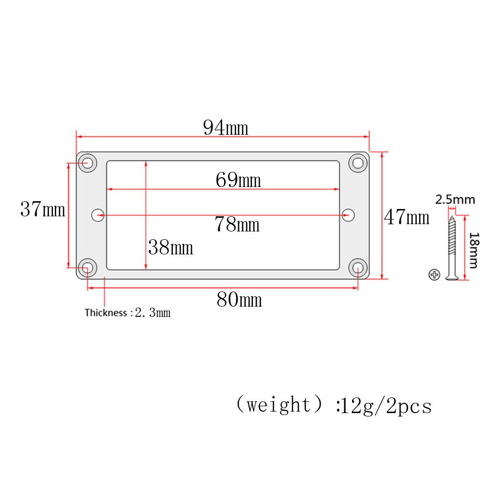 Phong Humbucker Gắn Vòng Khung W/Ốc Vít cho Đàn Guitar Phụ Kiện
