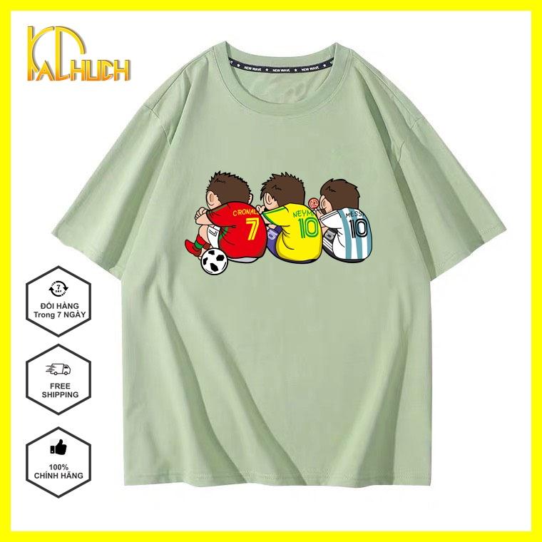ÁO THUN NAM NỮ UNISEX TAY LỠ FORM RỘNG IN 3 CHÀNG CẦU THỦ HOT NHẤT HIỆN NAY